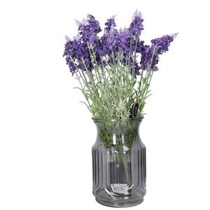Bellatio Design kunstbloem bos Lavendel/lavendula - 2x - cm - donkerblauw - kunst zijdebloem -