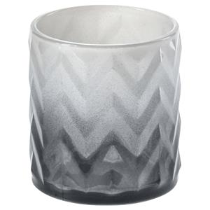 Theelichthouder Amaya; 7x8 cm (ØxH); antraciet/wit; 2 stuk / verpakking