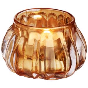 Theelichthouder Antara; 7.5x4.8 cm (ØxH); lichtbruin; 6 stuk / verpakking