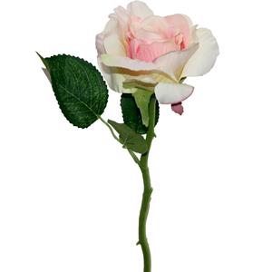 Mica Decorations Kunstbloem roos Emy - roze - 31 cm - kunststof - decoratie bloemen -