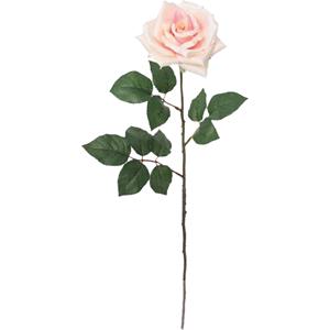 Mica Decorations Kunstbloem roos Emily - licht roze - 66 cm - kunststof steel - decoratie bloemen -