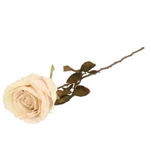 TopArt Kunstbloem roos Calista - wit creme - 66 cm - kunststof steel - decoratie bloemen -