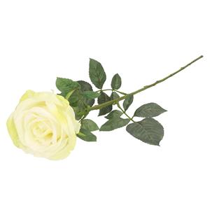 TopArt Kunstbloem roos Nova - warm wit - 75 cm - kunststof steel - decoratie bloemen -