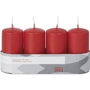 Trend Candles 20x Rode cilinderkaars/stompkaars 5 x 10 cm 18 branduren -