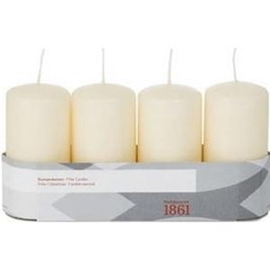 Trend Candles 20x Cremewitte cilinderkaars/stompkaars 5 x 10 cm 18 branduren -