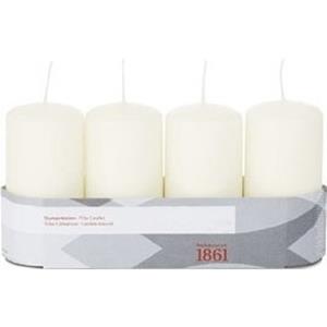 Trend Candles 20x Ivoorwitte cilinderkaars/stompkaars 5 x 10 cm 18 branduren -