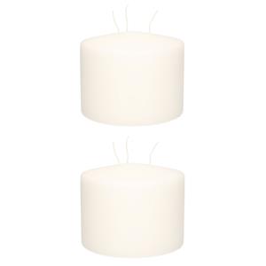 Enlightening Candles 3x stuks witte multi lont kaars/mammoetkaars 15 x 12 cm branduren -