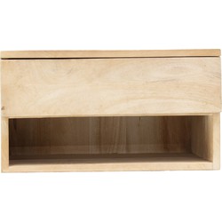 Giga Meubel  Nachtkastje Zwevend Naturel 45cm - 1 lade - Tessa