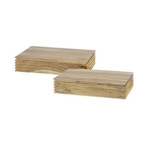 Giga Meubel  Nachtkastje Naturel Acaciahout - Set van 2 - 40x25x8cm