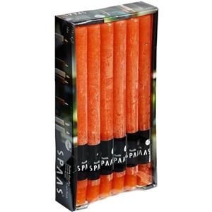 SPAAS Dinerkaarsen rustiek - oranje - 36x - 25 cm - 10 branduren - huishoudkaarsen -