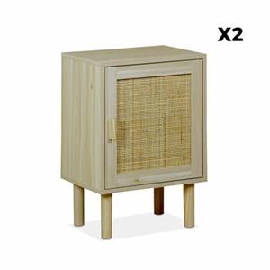 Sweeek  Nachtkastje camargue 2x, 40x30x58cm