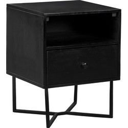 Lewis & Loft Nachtkastje Lot - FSC mangohout - Zwart
