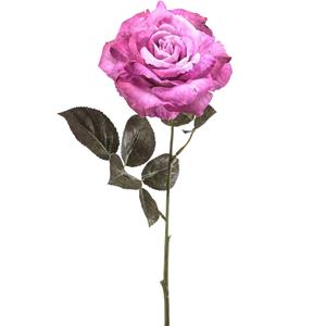 Emerald Kunstbloem roos Pascal - roze - 65 cm - decoratie bloemen -