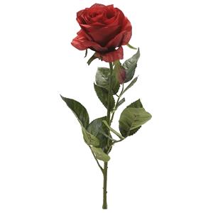 Emerald Kunstbloem roos Simone - rood - 73 cm - decoratie bloemen -