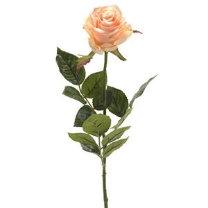 Emerald Kunstbloem roos Simone - zalm kleurig - 73 cm - decoratie bloemen -