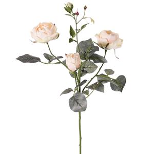 TopArt Kunstbloem roos Ariana - wit - 73 cm - kunststof steel - decoratie bloemen -