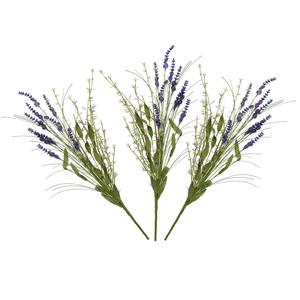 Everlands Kunstbloemen boeket lavendel - 5x stelen - kunststof - paars - 4 x 13 x H75 cm -