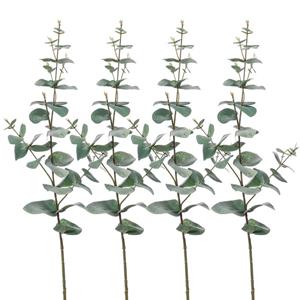 Shoppartners Set van 4x stuks Groene Eucalyptus kunsttakken kunstplant 68 cm -