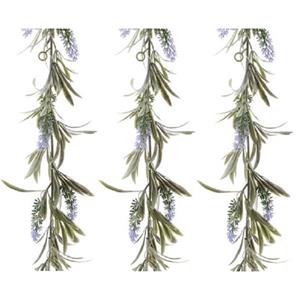 Decoris Lichtpaarse lavendel kunsttak kunstplanten slinger - 3x - 180 cm -