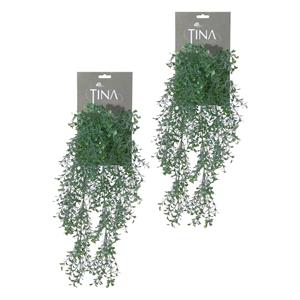 Louis Maes kunstplanten - 2x - Buxus - groen - hangende takken bos van 150 cm -