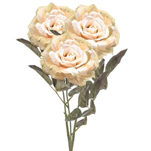 Emerald Kunstbloem roos Pascal - 3x - wit - 65 cm - decoratie bloemen -