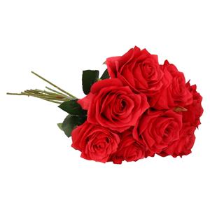 Emerald Kunstbloem roos Simone - 5x - rood - 45 cm - decoratie bloemen -