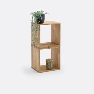 LA REDOUTE INTERIEURS Opbergkubus, set van 2, massief eik, Edgar