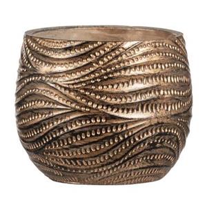 Leen Bakker Bloempot Lindsey - zwart - 14xØ17 cm