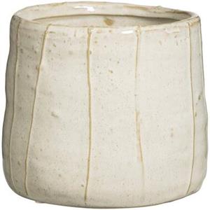 Leen Bakker Bloempot Moor - off-white - keramiek - 13,5xØ16 cm