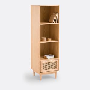 SO'HOME Boekenkastzuil in gefineerd eik en rotan, Loris