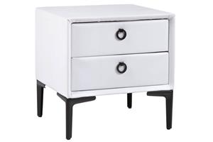 Invicta Interior Modern nachtkastje COSMOPOLITE 45cm wit mat twee lades - 40785