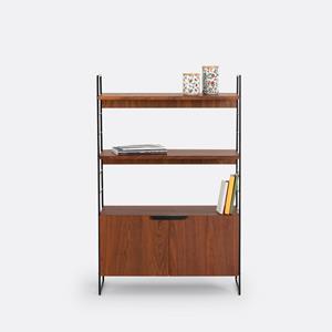 LA REDOUTE INTERIEURS Vintage opbergrek in staal en notenhout, H123 cm, Watford