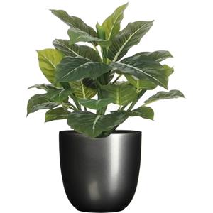 Mica Decorations Groene Philodendron kunstplant 49 cm in bloempot antraciet Dia 14.5 cm -