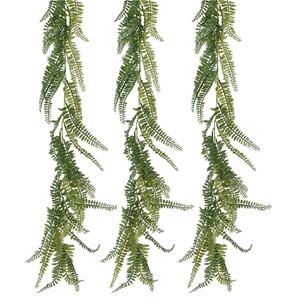 Everlands Planten slinger - 3x - varen - kunstplant - groen - 180 cm -