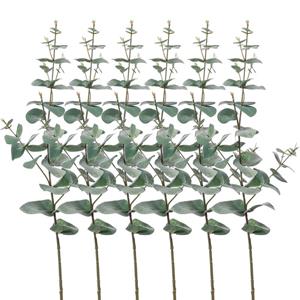 Shoppartners Set van 6x stuks Groene Eucalyptus kunsttakken kunstplant 68 cm -
