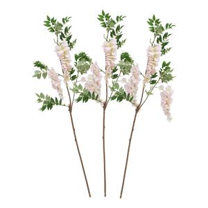 Chaks Blauweregen/wisteria - 3x - kunstbloemen - roze - 110 cm - kunstplanten/kunsttakken -
