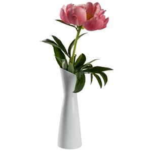 PULSIVA Vaas Floare; 6x20.6 cm (ØxH); wit; 4 stuk / verpakking
