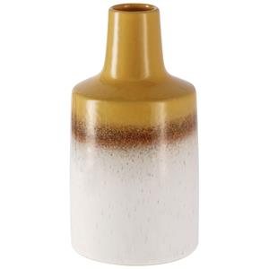 Vega Vaas Aysan; 13.5x25.5 cm (ØxH); mosterd/bruin/beige