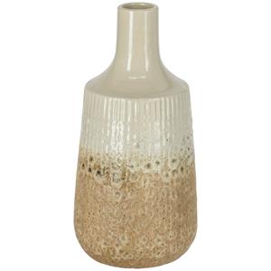 Vega Vaas Basim; 12x25 cm (ØxH); beige/bruin