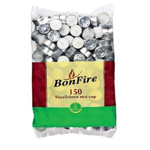 Bonfire  Theelichten Met Cup 6 Branduren - Zak 150 Stuks