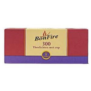 Bonfire  Theelichten Met Cup 8 Branduren - 300 Stuks