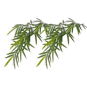 Merkloos Kunstplant bamboe - 2x - groen - UV bestendig - 82 cm -