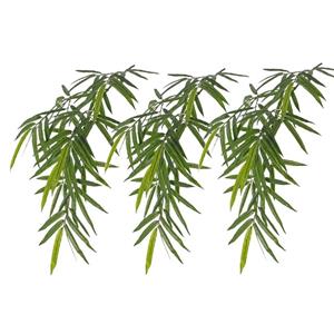 Merkloos Kunstplant bamboe - 3x - groen - UV bestendig - 82 cm -