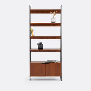 LA REDOUTE INTERIEURS Vintage opbergrek in staal en notenhout, H190 cm, Watford