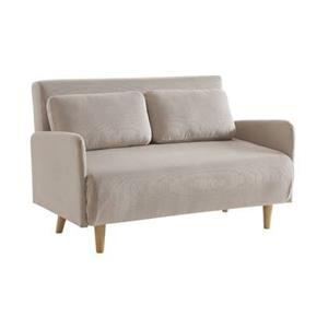 Sweeek  2-zits corduroy slaapbank met houten poten