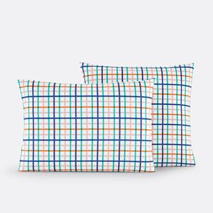 LA REDOUTE INTERIEURS Kussensloop 50% gerecycled katoen, Tabaka Geruit