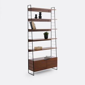 LA REDOUTE INTERIEURS Opbergrek in staal en notenfineer, H220cm, Watford