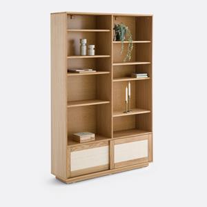 LA REDOUTE INTERIEURS Boekenkast module met eiken fineer/rotan, Palano