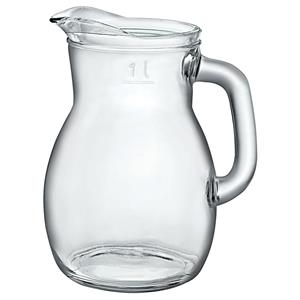 Bormioli Rocco Glazen kan Bistro met vulstreepje; 1200ml, 9.3x18.5 cm (ØxH); transparant; rond; 1 l vulstreepje, 6 stuk / verpakking