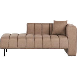 Beliani LANNILS-Chaise longue-Lichtbruin-Rechtszijdig-Polyester
